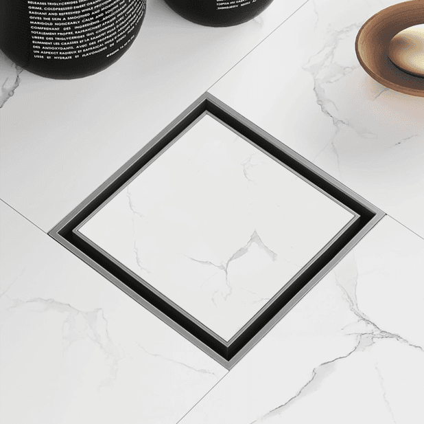 SS 10036 Invisible Floor Trap (Tile Insert Drain) · Brushed Stainless Steel