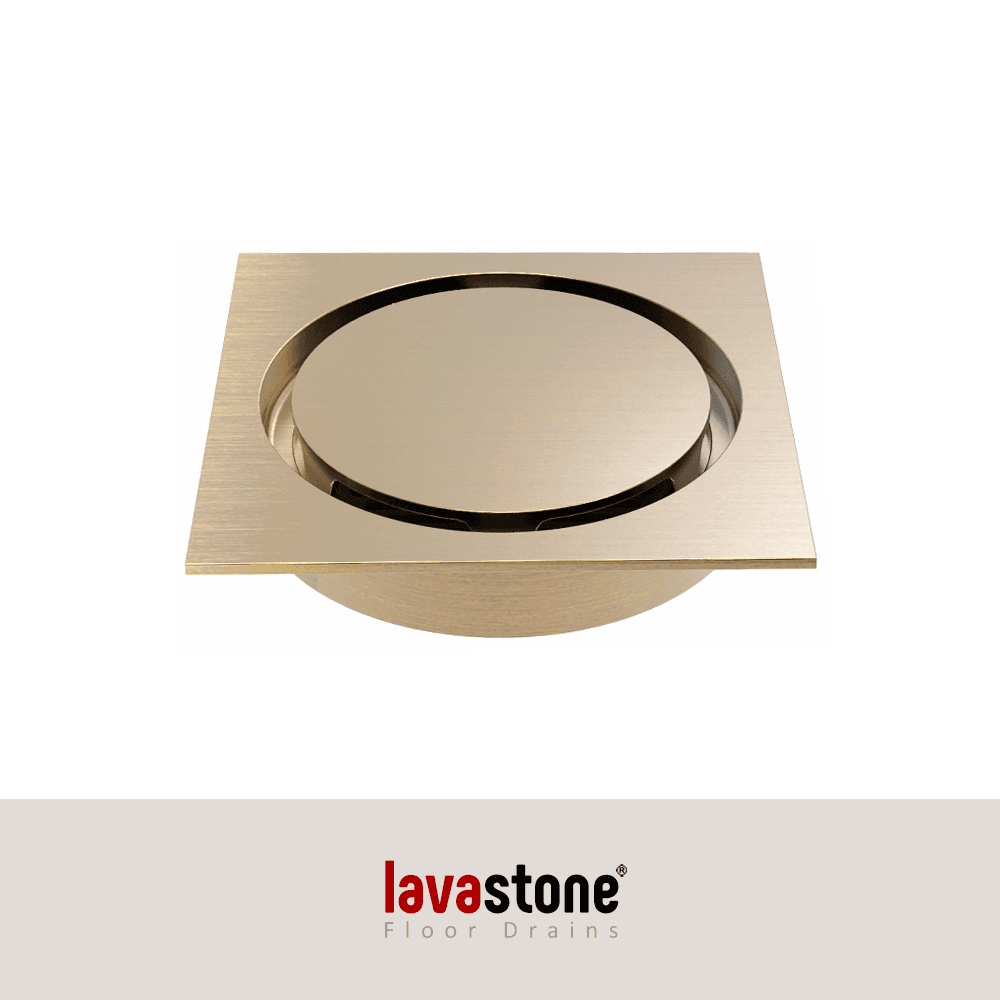 Duro 15095 Brass Floor Trap (Floor Drain) · Brushed Gold