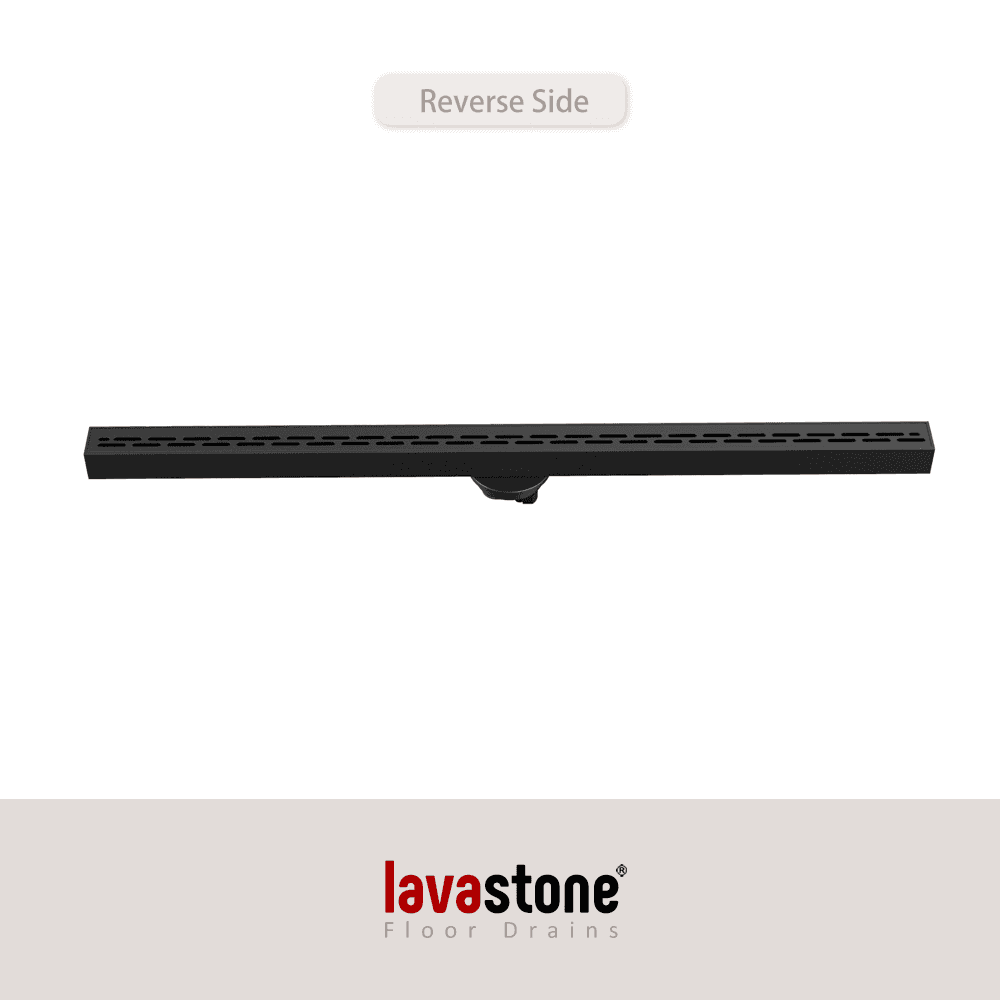 SS 60095 Ultra-Slim Linear Floor Trap (Floor Drain) · Matte Black