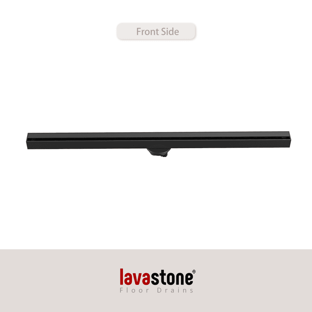 SS 60095 Ultra-Slim Linear Floor Trap (Floor Drain) · Matte Black