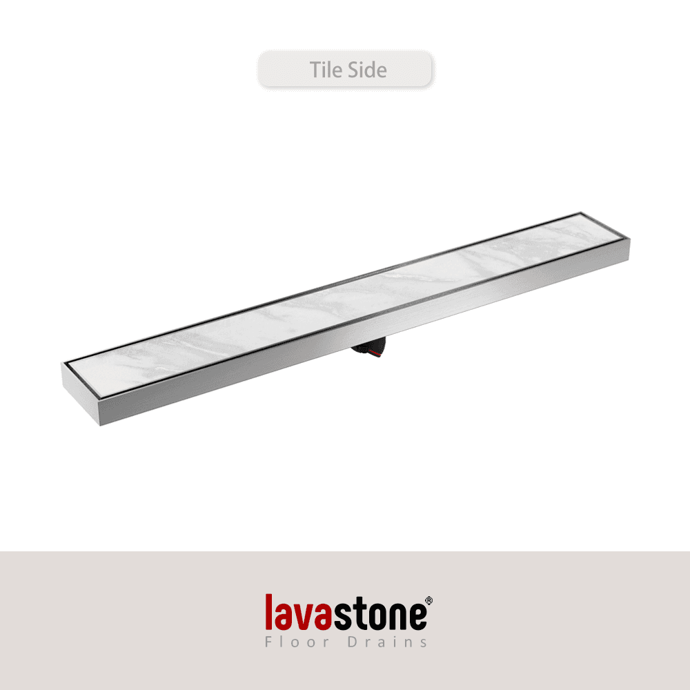 SS 60036 Invisible Linear Floor Trap (Tile Insert Drain) · Brushed Stainless Steel