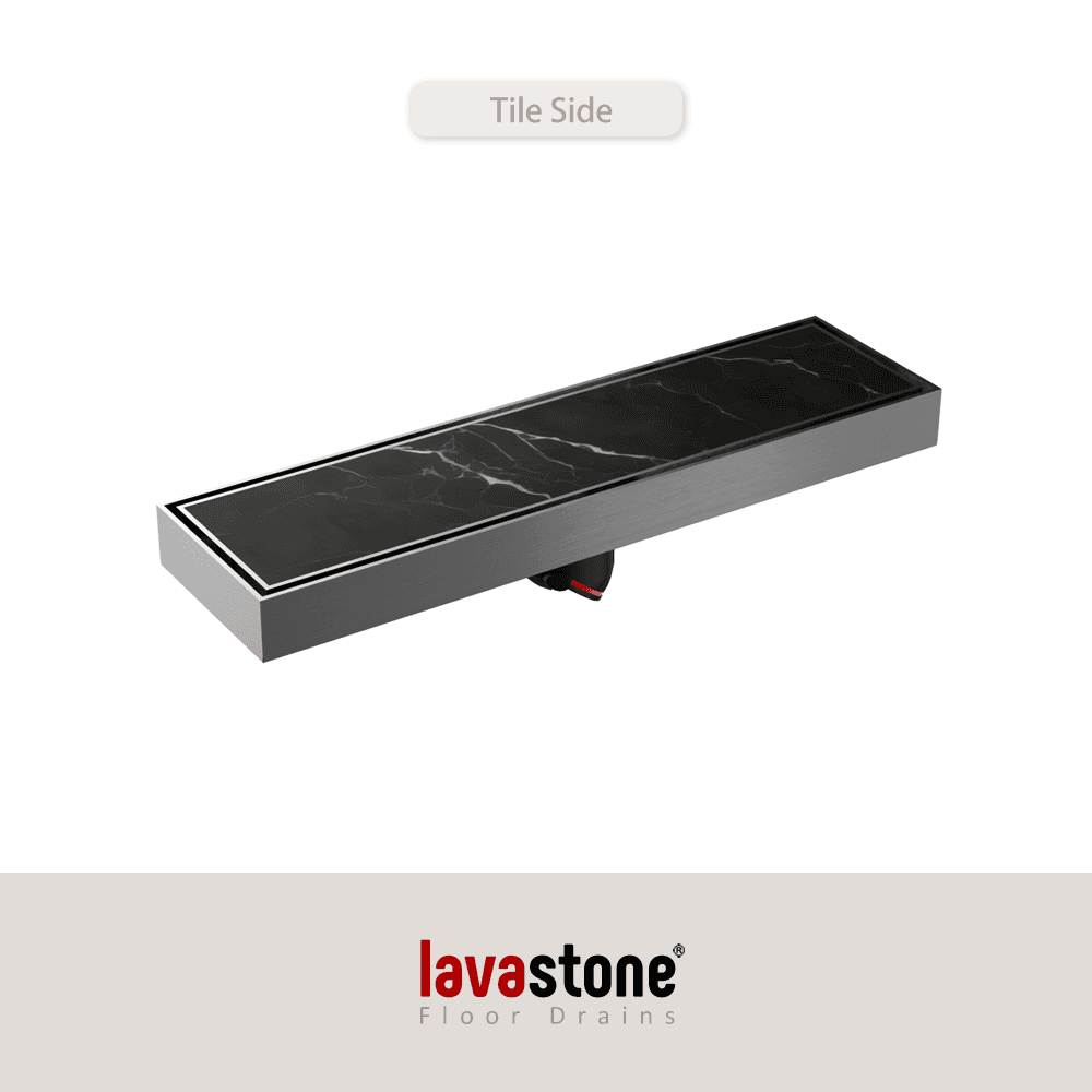 SS 30036 Invisible Linear Floor Trap (Tile Insert Drain) · Gun Metal
