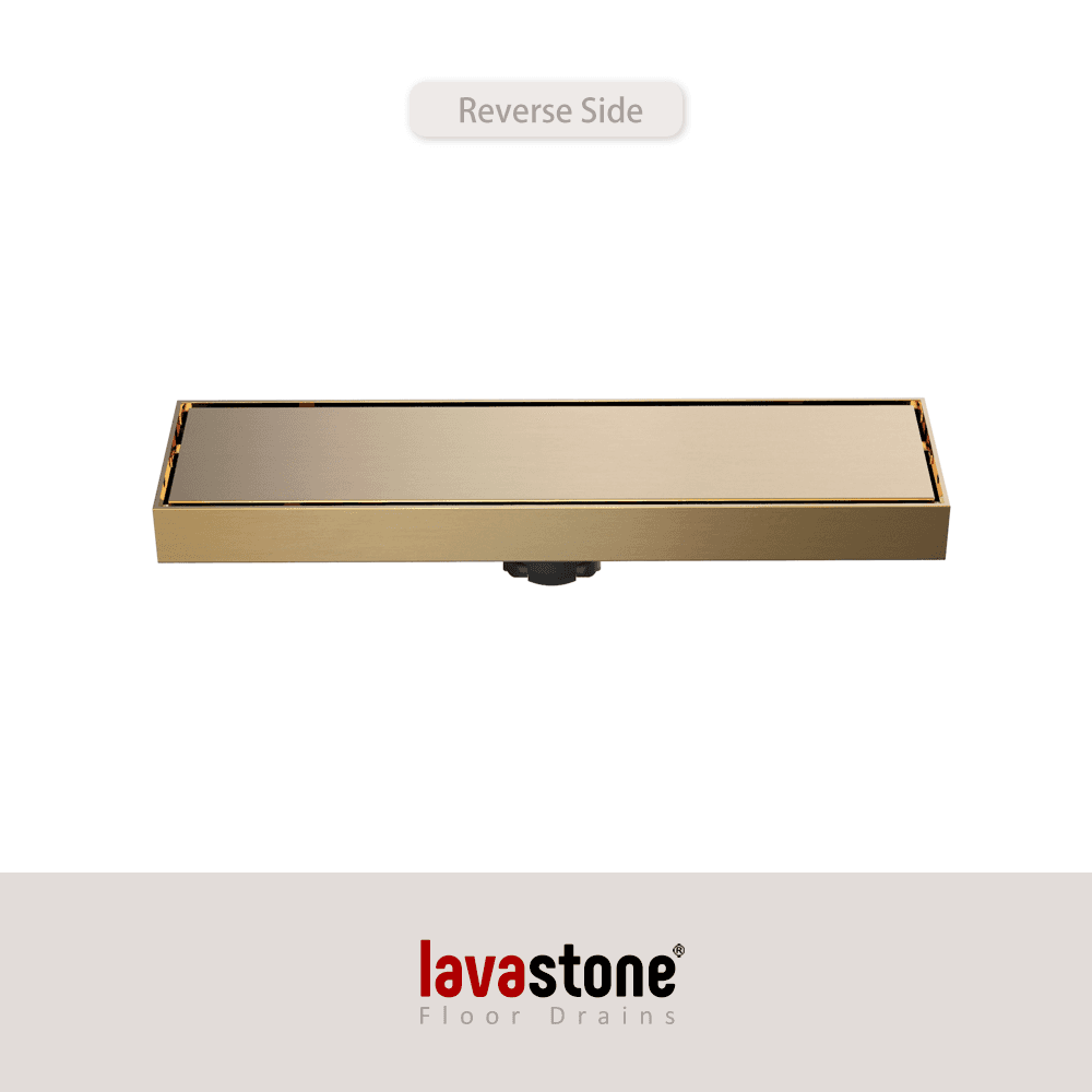 SS 30036 Invisible Linear Floor Trap (Tile Insert Drain) · Brushed Gold